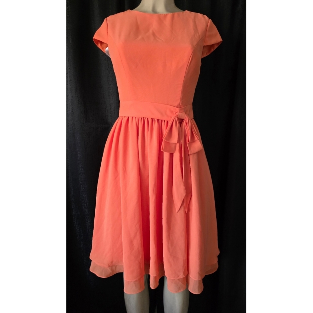 Azazie Coral Midi Dress